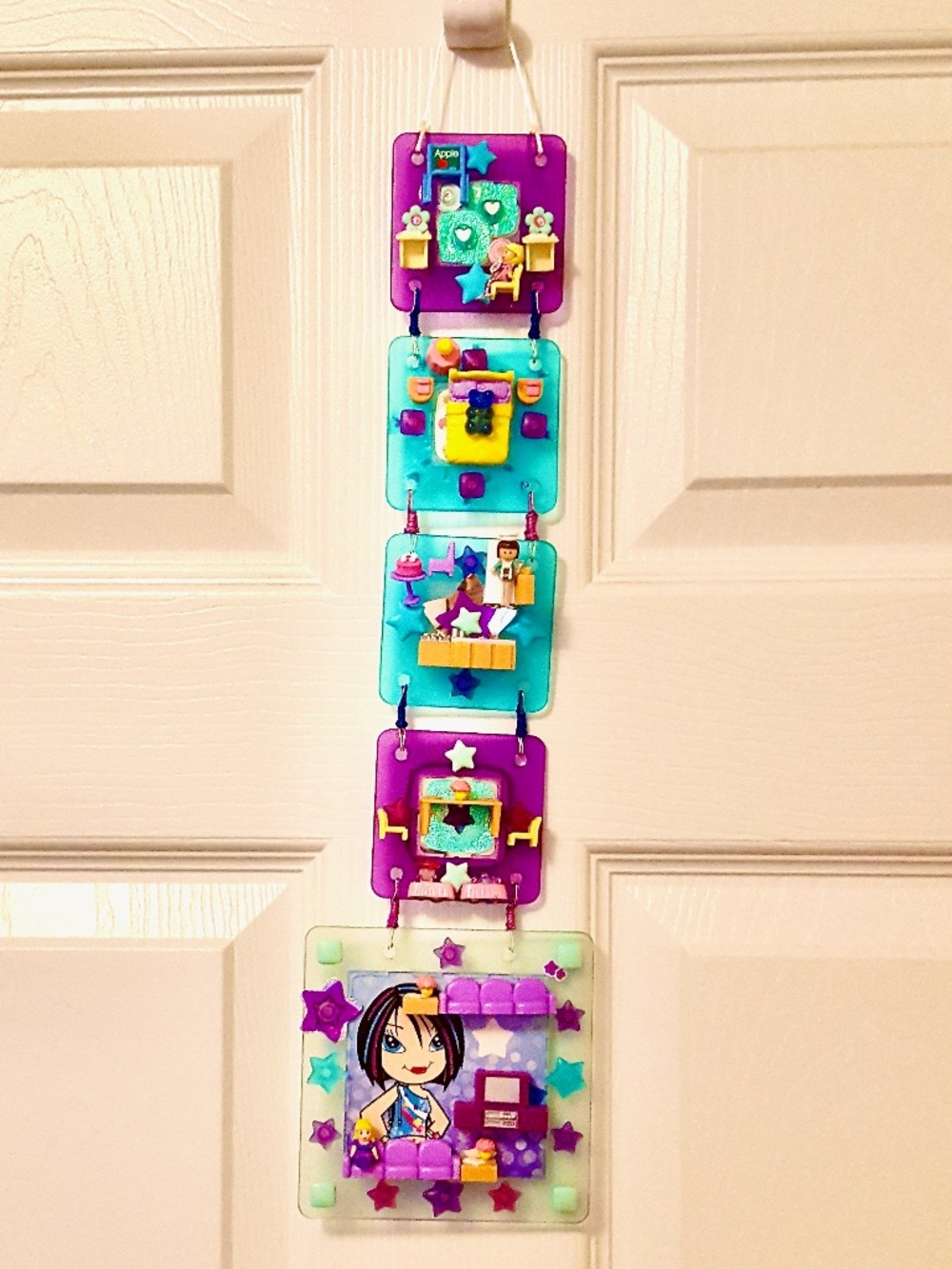Polly Pocket, Clikits and Tiny Dreams 5 Room Doll House Framed Hanging Wall Art